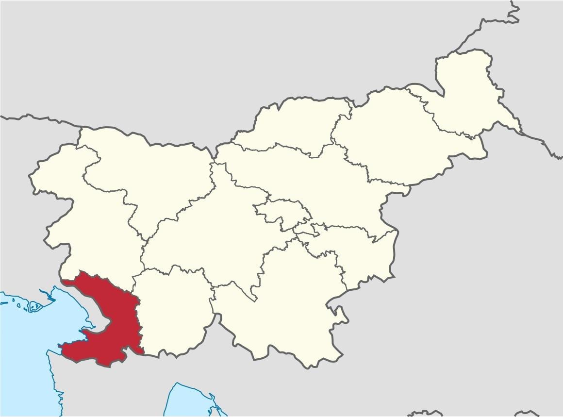 Քարտեզ карста Սլովենիայի