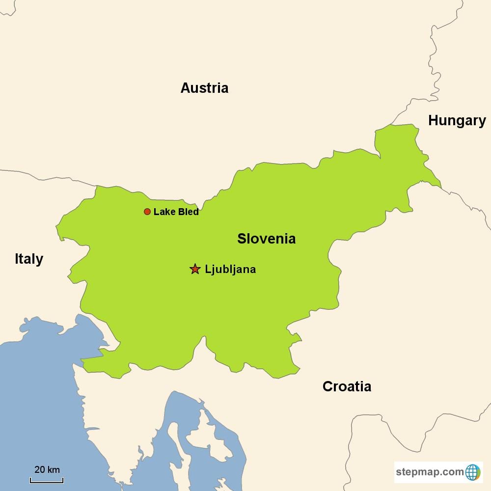 Քարտեզ Սլովենիա Լյուբլյանա