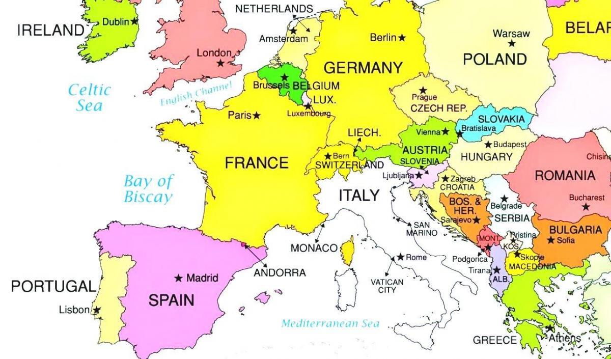 Եվրոպայի քարտեզի Սլովենիա