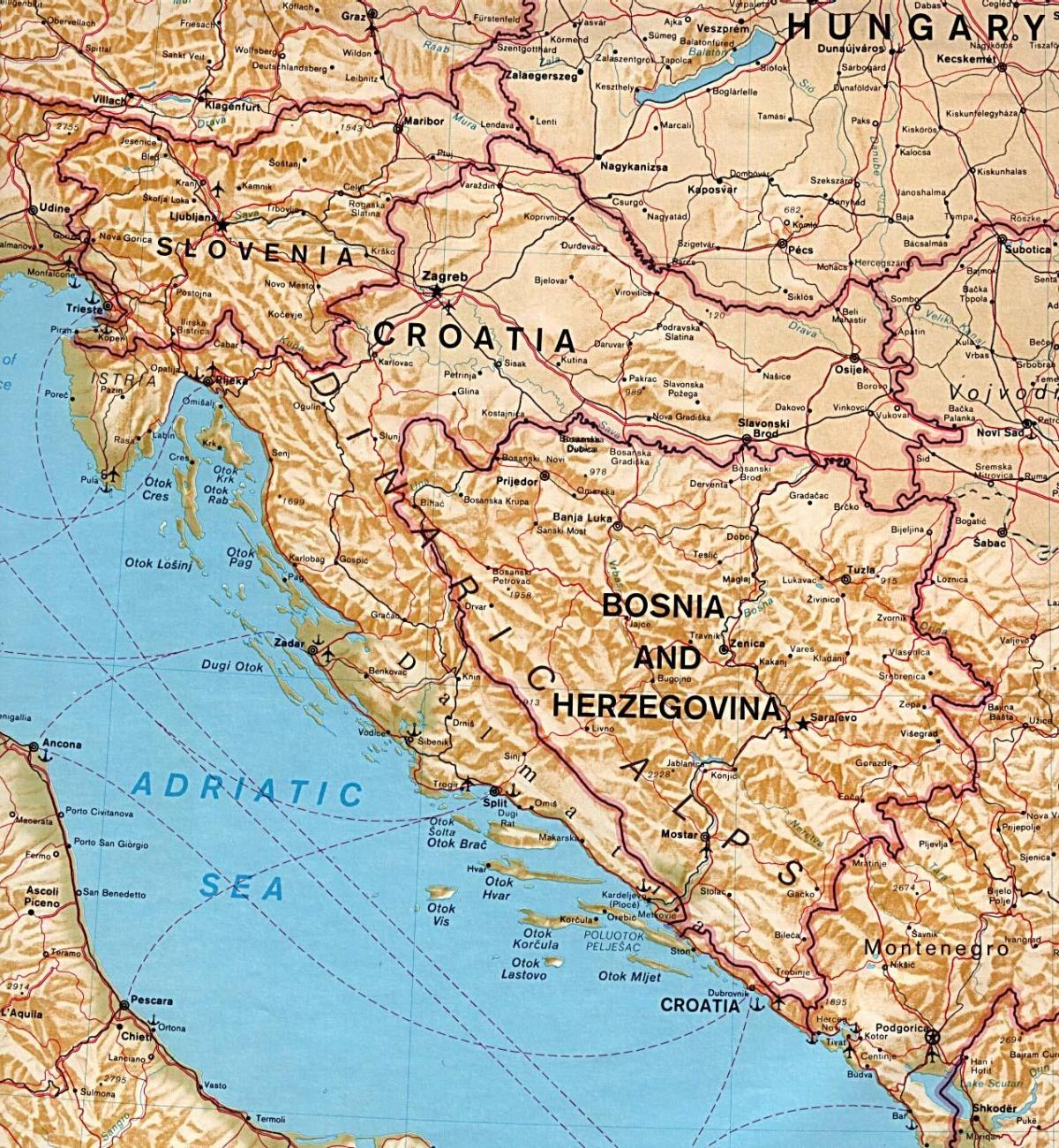 քարտեզ Սլովենիայի