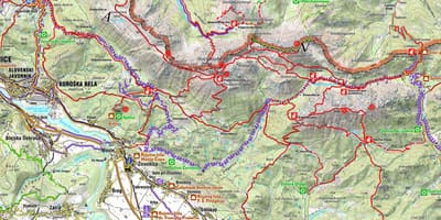 Քարտեզ Սլովենական Alps