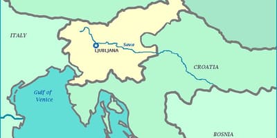 Քարտեզ Սլովենական ափին
